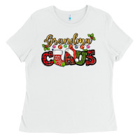 White Grandma claus with christmas gift sock mother's Ladies Tee - HowdyJamesFarm