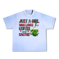Grape Ice Just A Girl Who Loves Coffee And Cactus Frappe Urban Heavy Tee - FaDigitalArtStudio