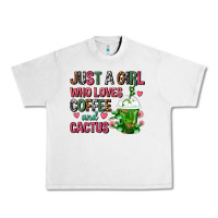 Lunar Rock Just A Girl Who Loves Coffee And Cactus Frappe Urban Heavy Tee - FaDigitalArtStudio