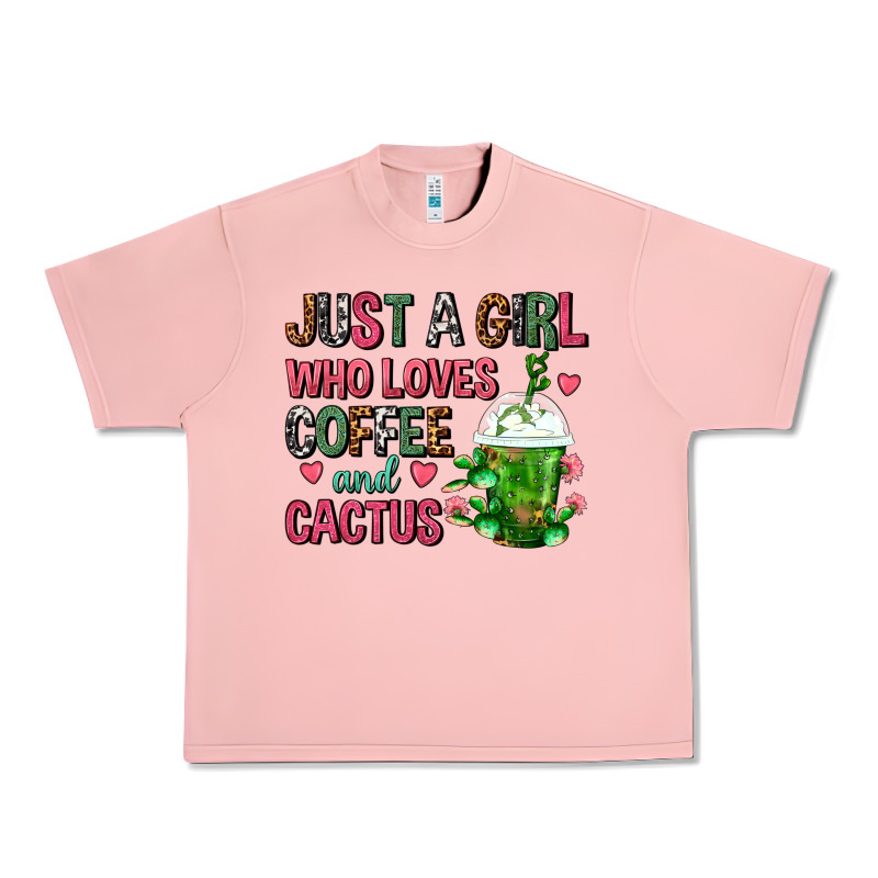 Just A Girl Who Loves Coffee And Cactus Frappe Urban Heavy Tee by FaDigitalArtStudio | Teevron