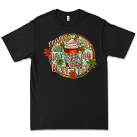 Black pumpkin spice and livin my best life Premium Tee - CowGirlArtShop