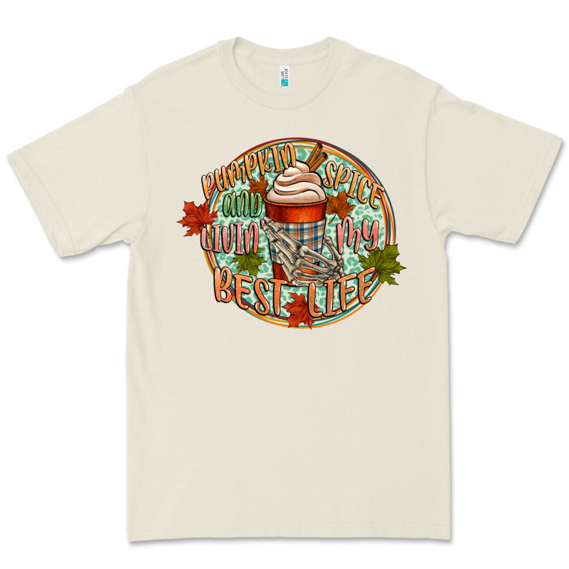 Pumpkin Spice And Livin My Best Life Premium Tee by CowGirlArtShop | Teevron