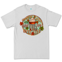 Dove Grey pumpkin spice and livin my best life Premium Tee - CowGirlArtShop