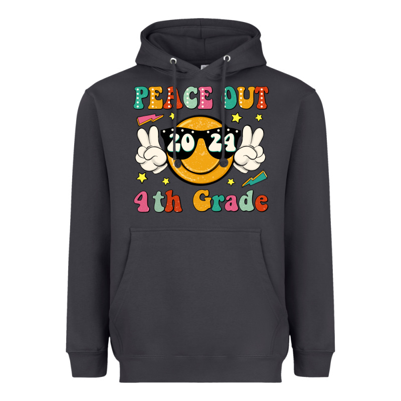 Peace Out 2024 4th Grade Heavyweight Hoodie by JahusDesignShop | Teevron