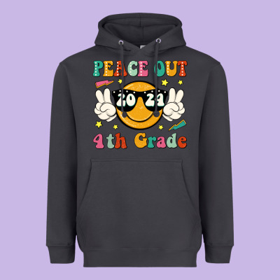 Peace Out 2024 4th Grade Heavyweight Hoodie Designed By Jahusdesignshop