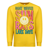 Lemon boat waves sun rays lake days Premium Sweatshirt - JahusDesignShop