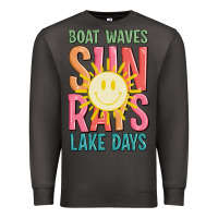 Smoke boat waves sun rays lake days Premium Sweatshirt - JahusDesignShop