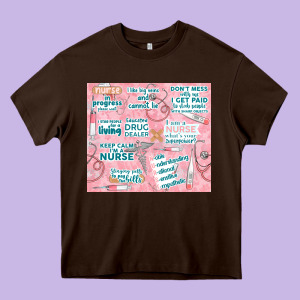 Funny Nurse Heavy Core Tee Designed By Tumblerdesignbyshophia