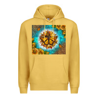 Antique Gold Monarch Butterfly Sunflower Premium Hoodie - LillyAllenDesigns