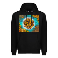 Black Monarch Butterfly Sunflower Premium Hoodie - LillyAllenDesigns