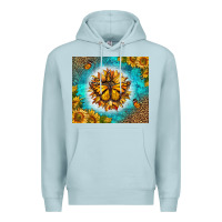 Blue Mist Monarch Butterfly Sunflower Premium Hoodie - LillyAllenDesigns