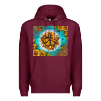 Burgundy Monarch Butterfly Sunflower Premium Hoodie - LillyAllenDesigns
