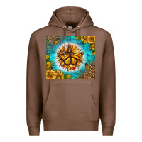 Chestnut Monarch Butterfly Sunflower Premium Hoodie - LillyAllenDesigns