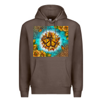 Coffee Monarch Butterfly Sunflower Premium Hoodie - LillyAllenDesigns