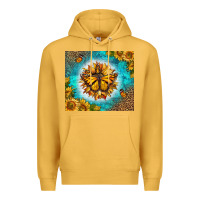 Mustard Monarch Butterfly Sunflower Premium Hoodie - LillyAllenDesigns
