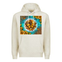 Oatmeal Heather Monarch Butterfly Sunflower Premium Hoodie - LillyAllenDesigns