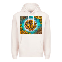 Pale Pink Monarch Butterfly Sunflower Premium Hoodie - LillyAllenDesigns