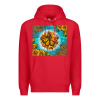 Red Monarch Butterfly Sunflower Premium Hoodie - LillyAllenDesigns