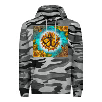 Slate Camo Monarch Butterfly Sunflower Premium Hoodie - LillyAllenDesigns