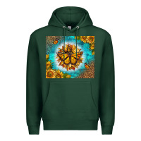 Sports Green Monarch Butterfly Sunflower Premium Hoodie - LillyAllenDesigns