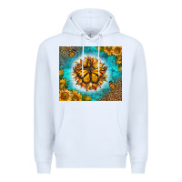White Monarch Butterfly Sunflower Premium Hoodie - LillyAllenDesigns