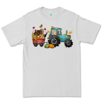 Dove Grey thanksgiving tractor Premium Tee - CowGirlArtShop