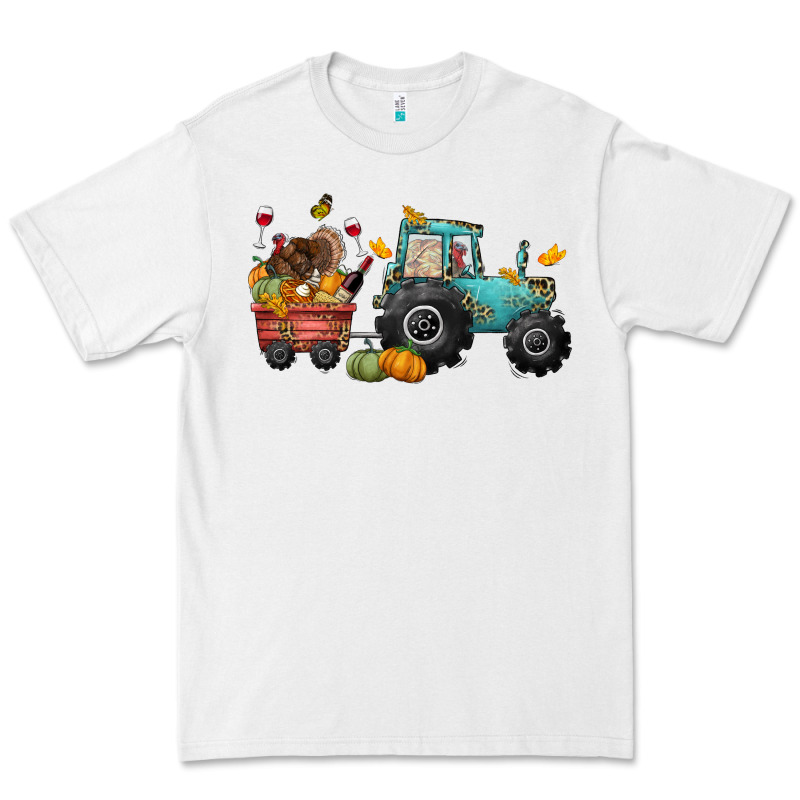 Thanksgiving Tractor Premium Tee by CowGirlArtShop | Teevron