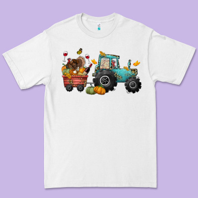 Thanksgiving Tractor Premium Tee Designed By Cowgirlartshop