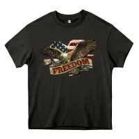 Asphalt Freedom America Eagle 4th of july Heavy Core Tee - HowdyJamesFarm