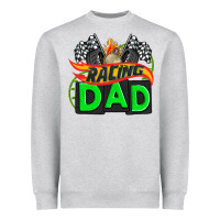Heather Grey racing dad with racing  equipment Heavyweight Sweatshirt - AdoDesignShop