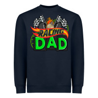 Navy racing dad with racing  equipment Heavyweight Sweatshirt - AdoDesignShop