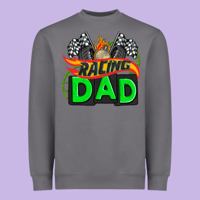 Racing Dad With Racing  Equipment Heavyweight Sweatshirt Designed By Adodesignshop