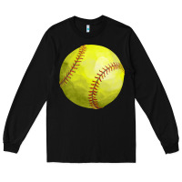 Black softball Long Sleeve Tee - FaDigitalArtStudio