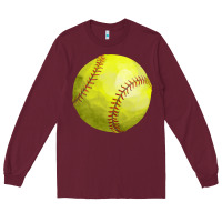 Burgundy softball Long Sleeve Tee - FaDigitalArtStudio