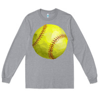 Heather Grey softball Long Sleeve Tee - FaDigitalArtStudio