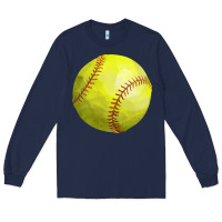 Navy softball Long Sleeve Tee - FaDigitalArtStudio