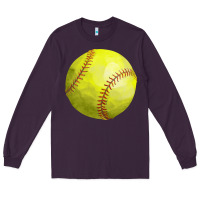 Plum softball Long Sleeve Tee - FaDigitalArtStudio