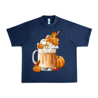 Navy Fall Coffee Urban Heavy Tee - FaDigitalArtStudio