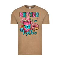 Vintage Coffee better together donut and coffee valentines day Vintage Tee - OliviaCreatesArt