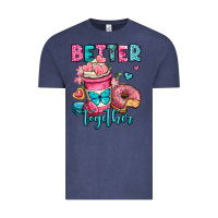 Vintage Denim better together donut and coffee valentines day Vintage Tee - OliviaCreatesArt