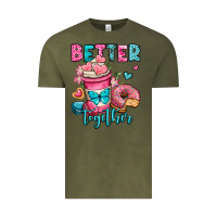 Vintage Olive better together donut and coffee valentines day Vintage Tee - OliviaCreatesArt