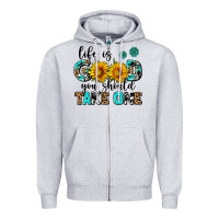Heather Grey life is good you should get one Zipper Hoodie - AdoDesignShop