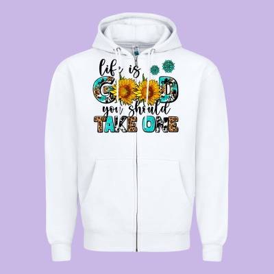 Life Is Good You Should Get One Zipper Hoodie Designed By Adodesignshop