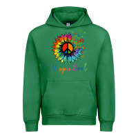 Emerald daisy peace sign hippie soul retro hippie flower lovers t shirt Urban Hoodie - baoMotion