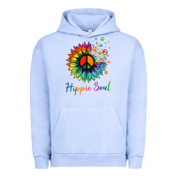 Pigment Grape Ice daisy peace sign hippie soul retro hippie flower lovers t shirt Urban Hoodie - baoMotion