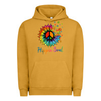 Pigment Peanut Butter daisy peace sign hippie soul retro hippie flower lovers t shirt Urban Hoodie - baoMotion