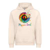 Sandshell daisy peace sign hippie soul retro hippie flower lovers t shirt Urban Hoodie - baoMotion
