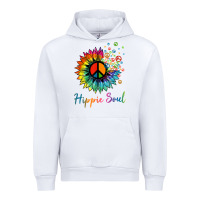 White daisy peace sign hippie soul retro hippie flower lovers t shirt Urban Hoodie - baoMotion