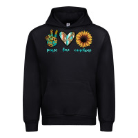 Black peace love sunshine Urban Hoodie - JahusDesignShop