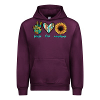 Mauve Wine peace love sunshine Urban Hoodie - JahusDesignShop